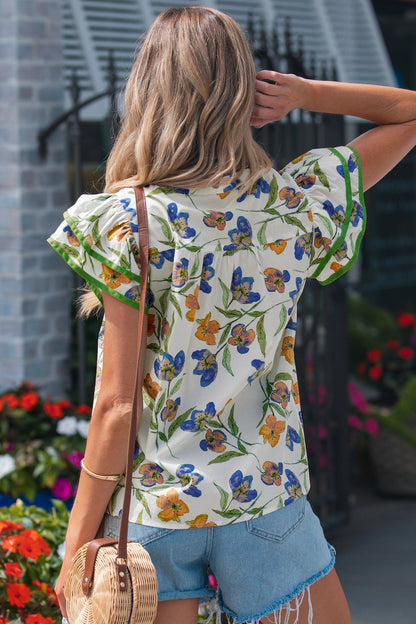 Kaliyah Binding Tape Cotton Blouse - Hello Beautiful BoutiqueBlouses & ShirtsThreaded Pear