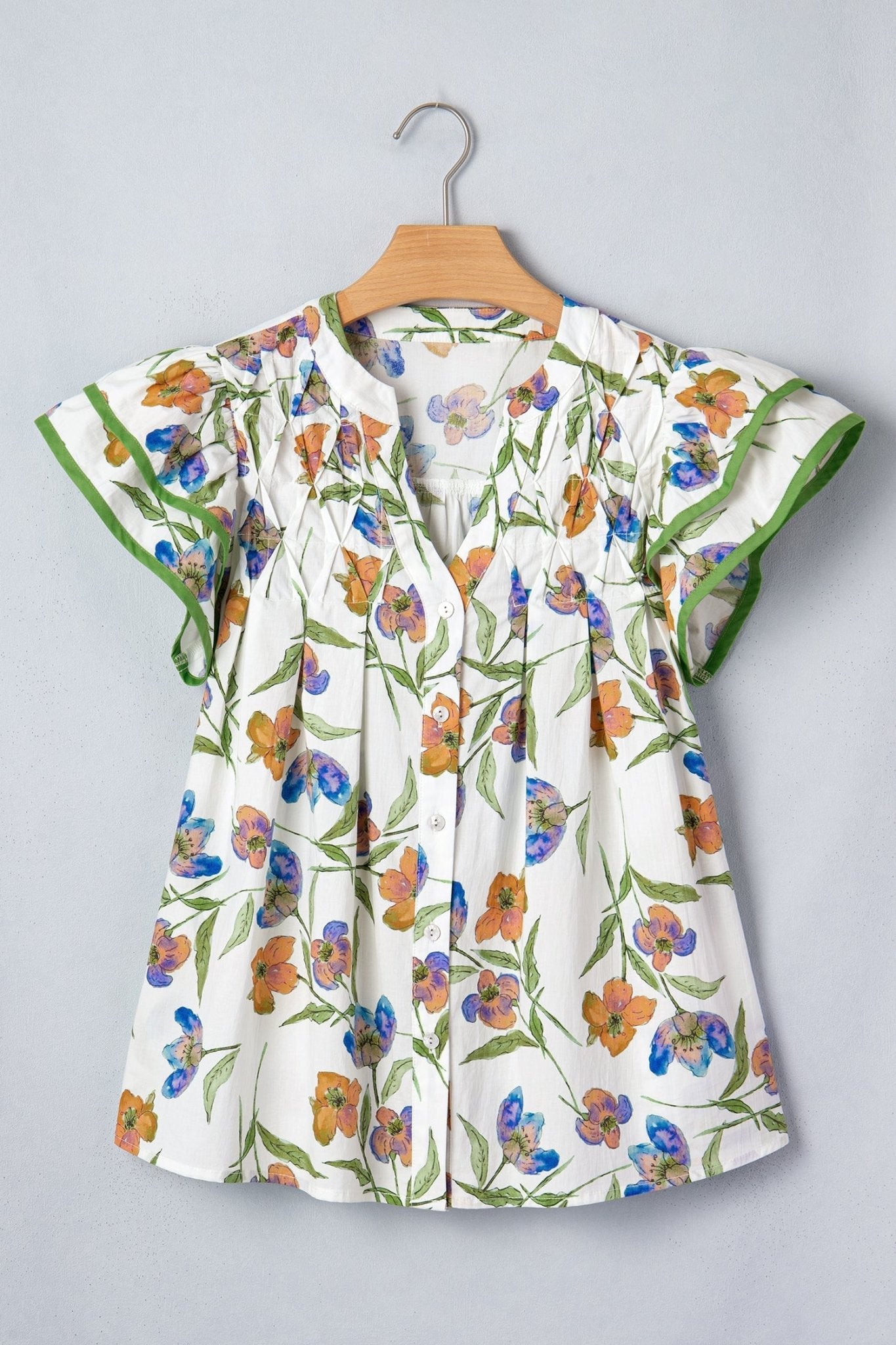 Kaliyah Binding Tape Cotton Blouse - Hello Beautiful BoutiqueBlouses & ShirtsThreaded Pear