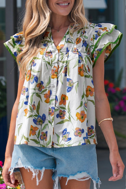 Kaliyah Binding Tape Cotton Blouse - Hello Beautiful BoutiqueBlouses & ShirtsThreaded Pear
