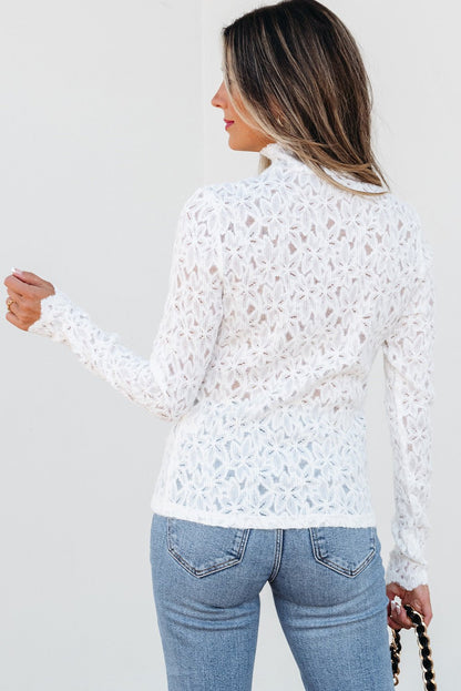 Kaliyah See Through Mock Long Sleeve Top - Hello Beautiful BoutiqueLong Sleeve TopsThreaded Pear