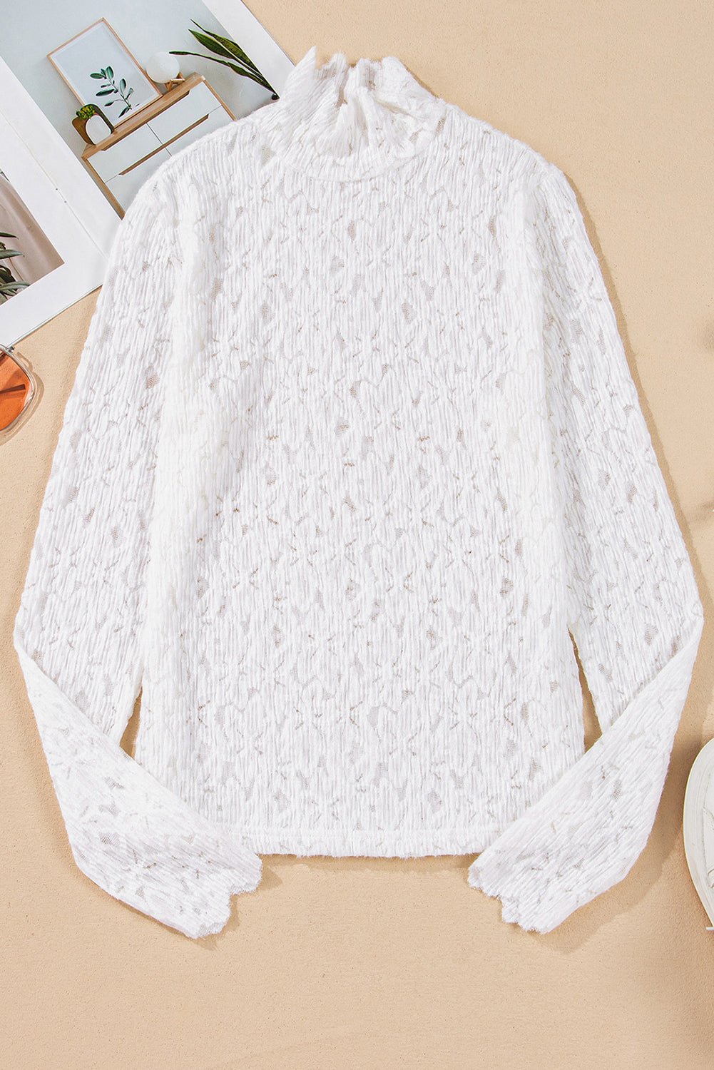 Kaliyah See Through Mock Long Sleeve Top - Hello Beautiful BoutiqueLong Sleeve TopsThreaded Pear