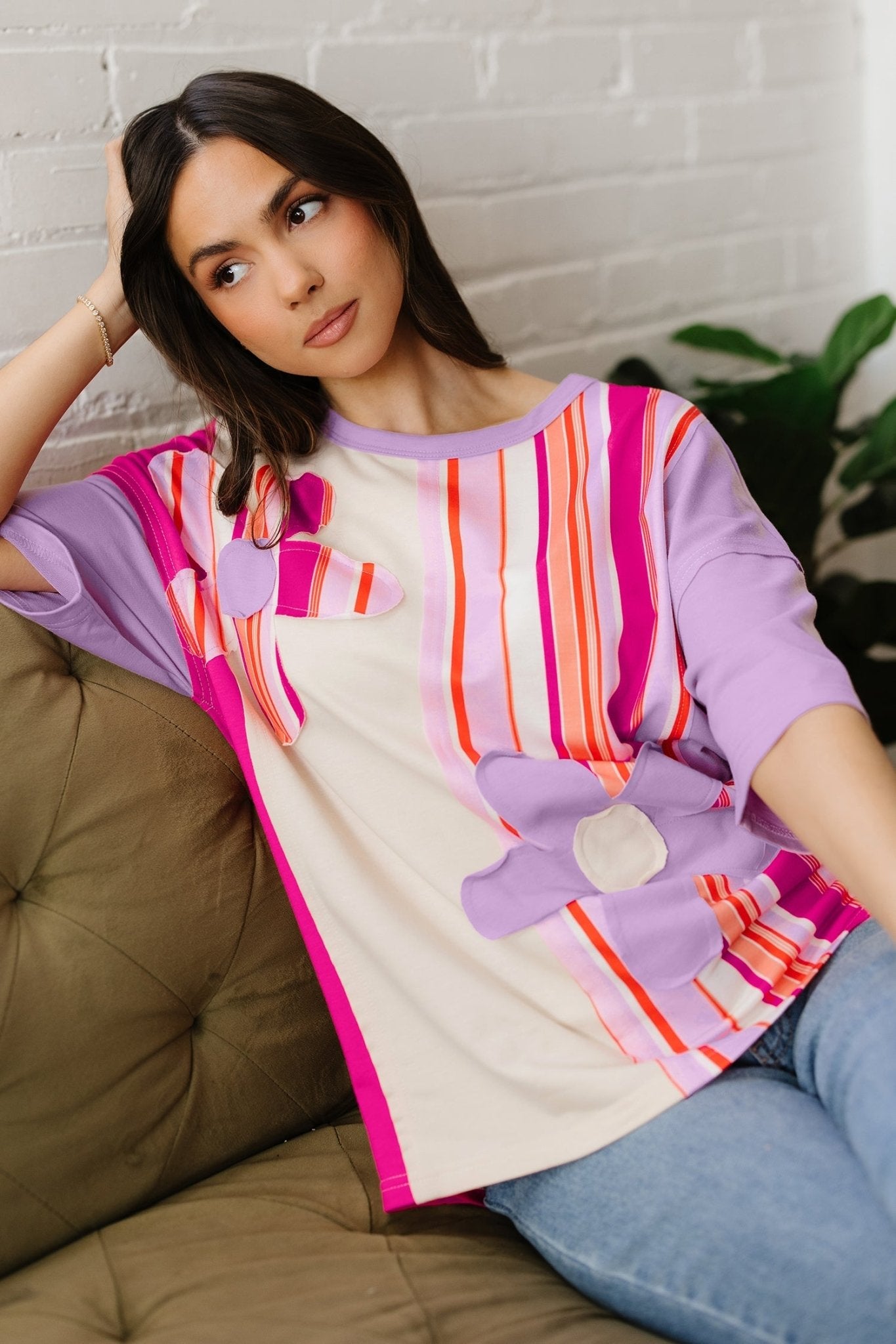 Kallie Half Sleeve Loose Top - Hello Beautiful BoutiqueTops & TeesThreaded Pear