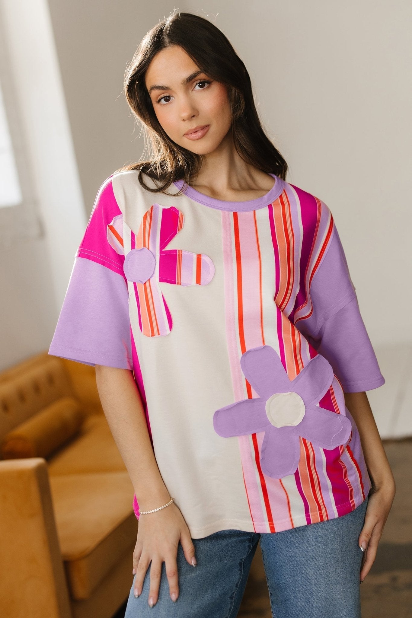 Kallie Half Sleeve Loose Top - Hello Beautiful BoutiqueTops & TeesThreaded Pear