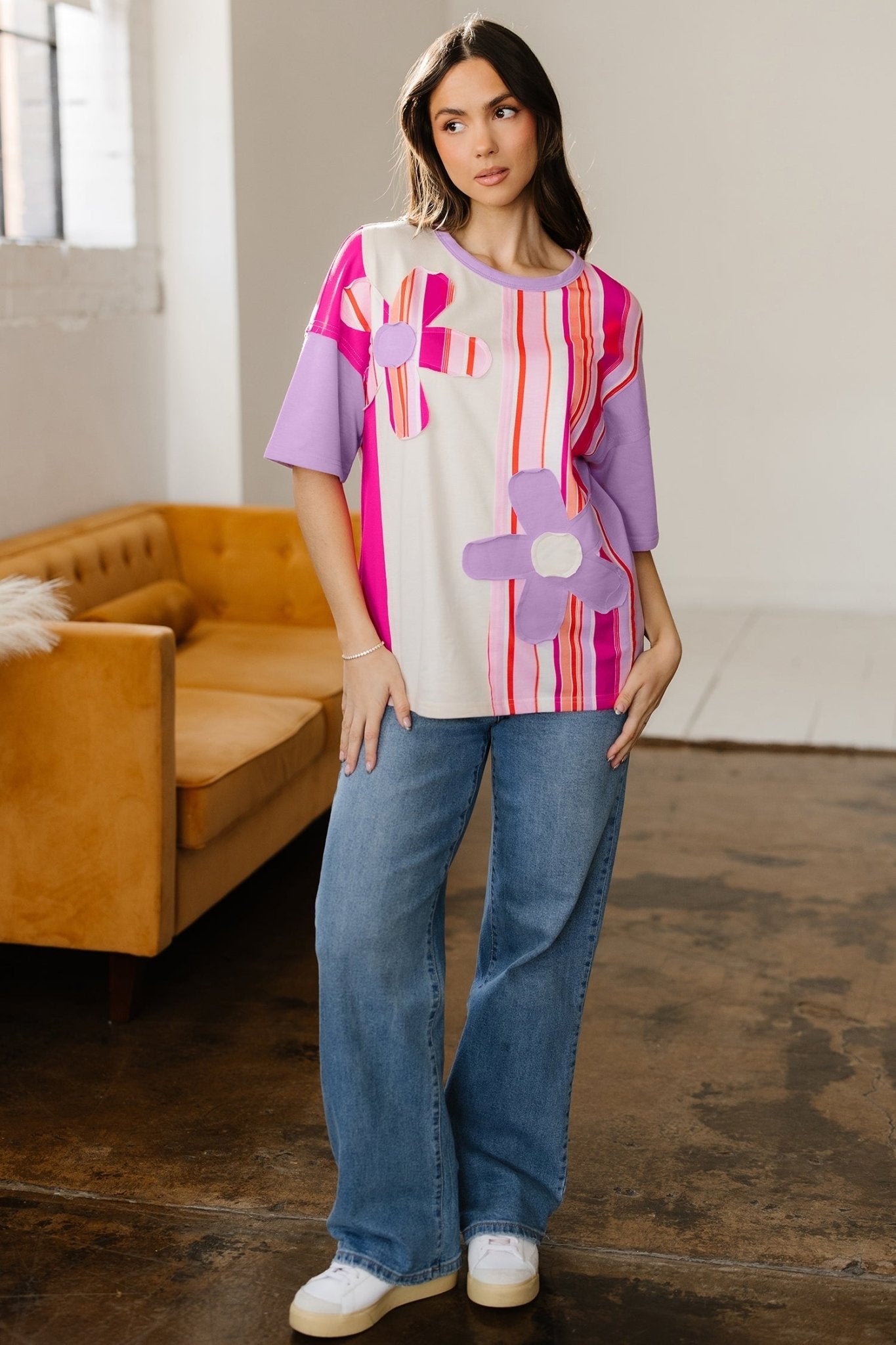 Kallie Half Sleeve Loose Top - Hello Beautiful BoutiqueTops & TeesThreaded Pear