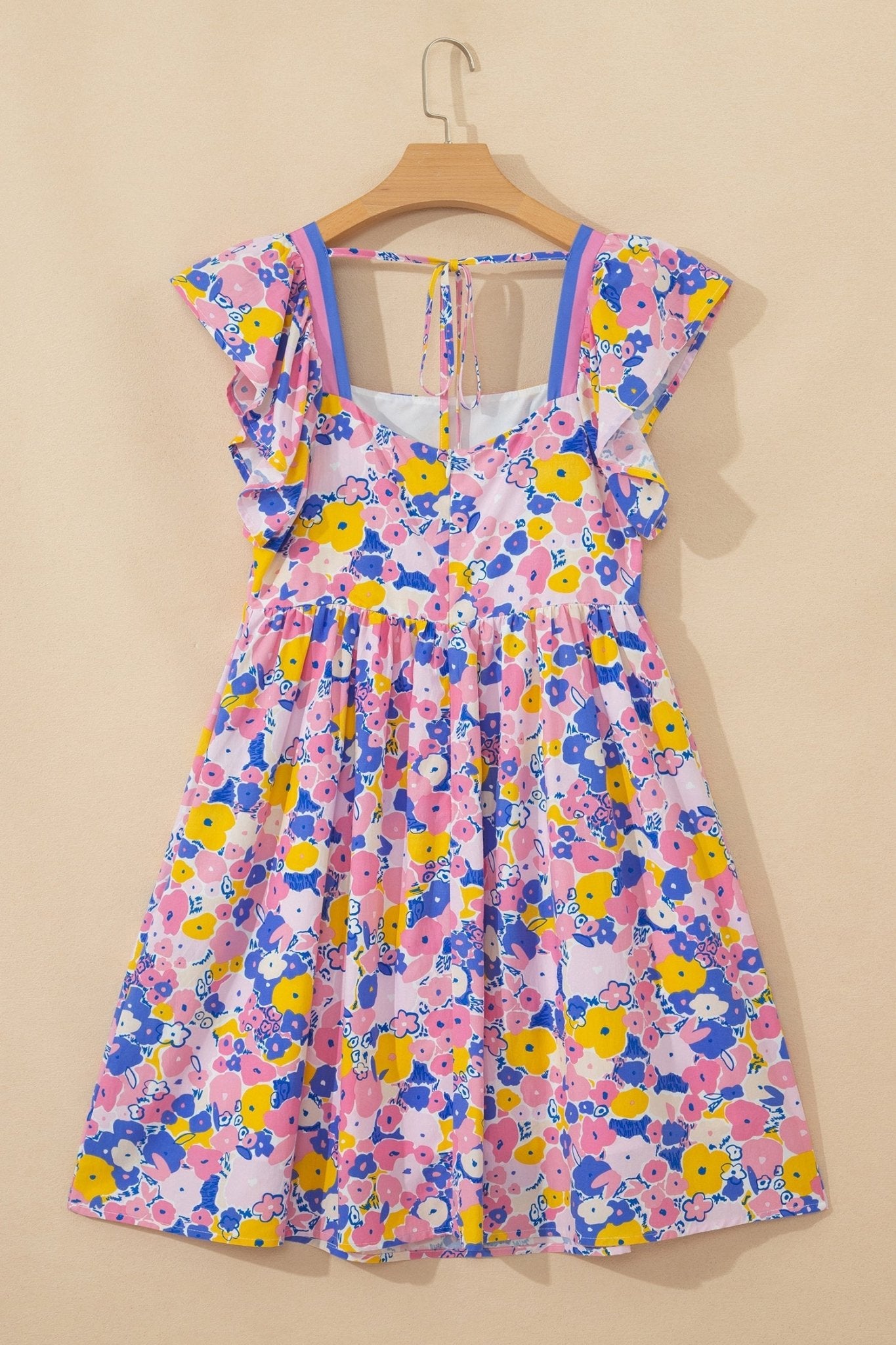 Kara Square Loose Mini Dress - Hello Beautiful BoutiqueFloral DressesThreaded Pear
