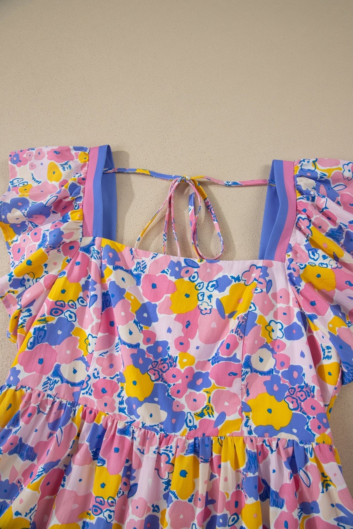 Kara Square Loose Mini Dress - Hello Beautiful BoutiqueFloral DressesThreaded Pear