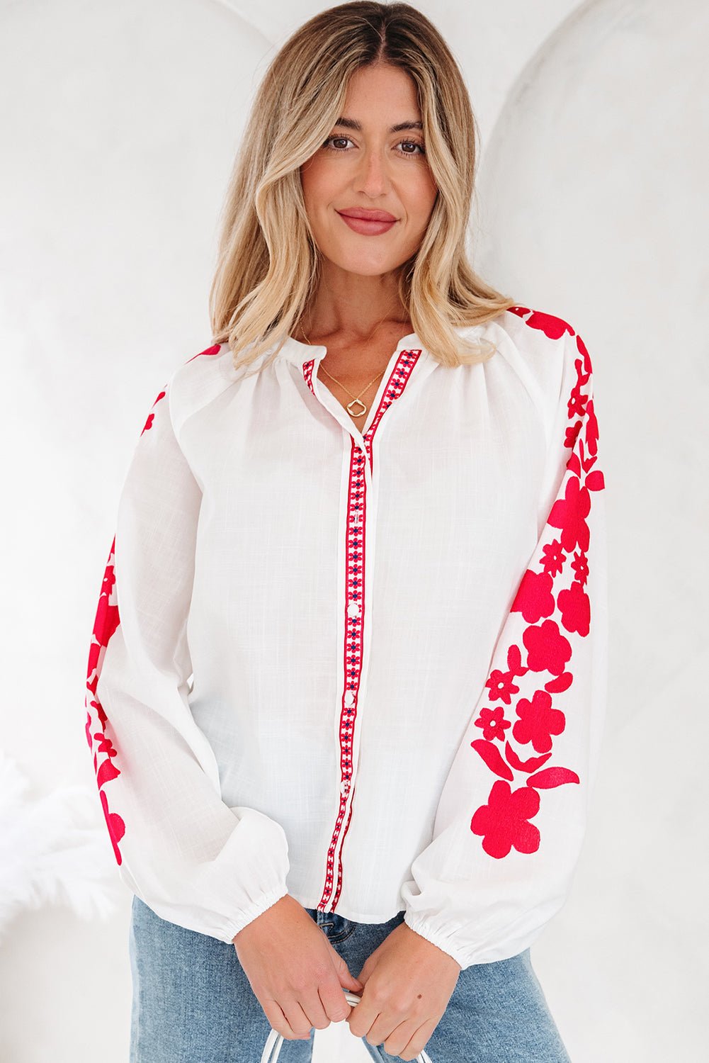 Karibella Sleeve Casual Shirt Long Sleeve Top - Hello Beautiful BoutiqueBlouses & ShirtsThreaded Pear