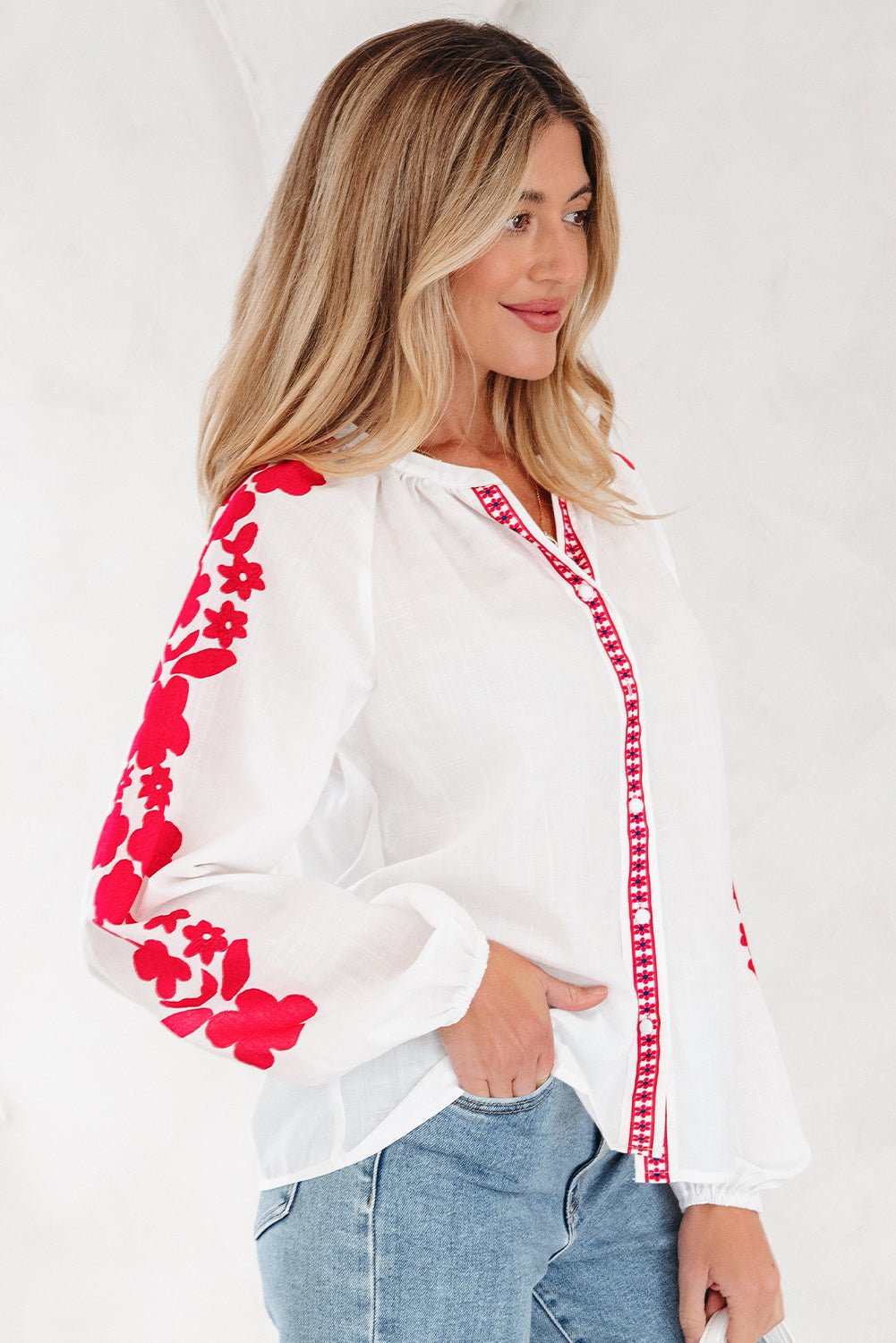 Karibella Sleeve Casual Shirt Long Sleeve Top - Hello Beautiful BoutiqueBlouses & ShirtsThreaded Pear