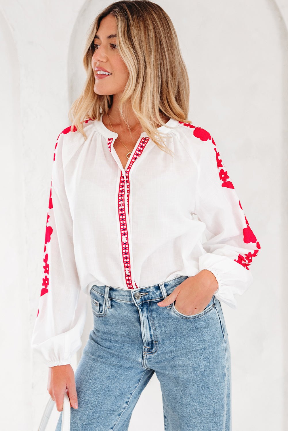 Karibella Sleeve Casual Shirt Long Sleeve Top - Hello Beautiful BoutiqueBlouses & ShirtsThreaded Pear