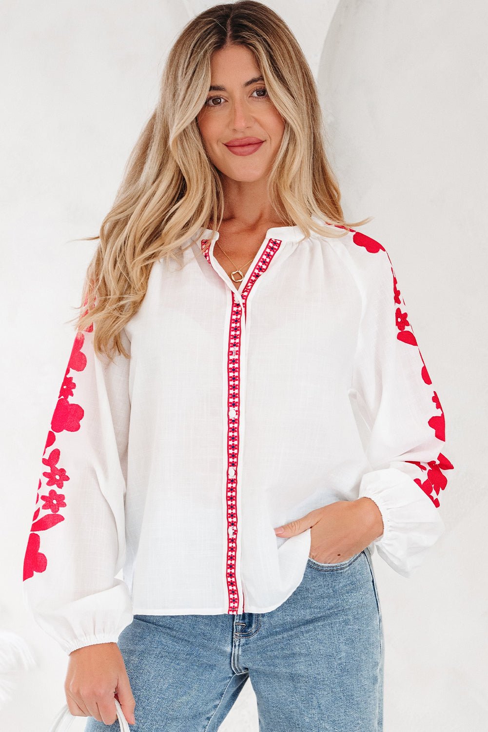 Karibella Sleeve Casual Shirt Long Sleeve Top - Hello Beautiful BoutiqueBlouses & ShirtsThreaded Pear