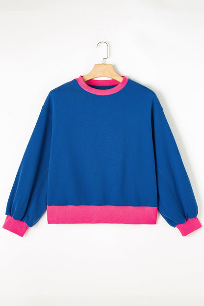 Karilia Colorblock Bubble Sleeve Sweatshirt - Hello Beautiful BoutiqueSweatshirts & HoodiesThreaded Pear