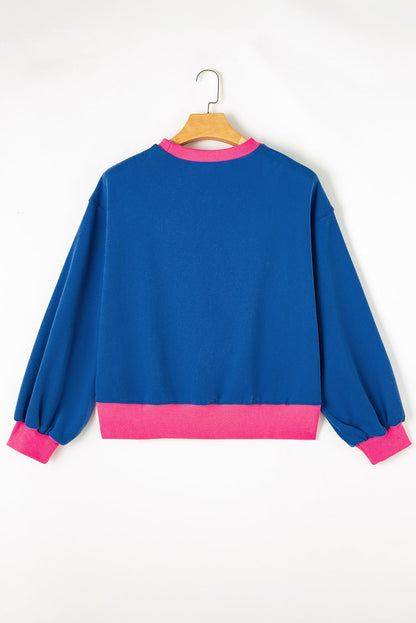 Karilia Colorblock Bubble Sleeve Sweatshirt - Hello Beautiful BoutiqueSweatshirts & HoodiesThreaded Pear