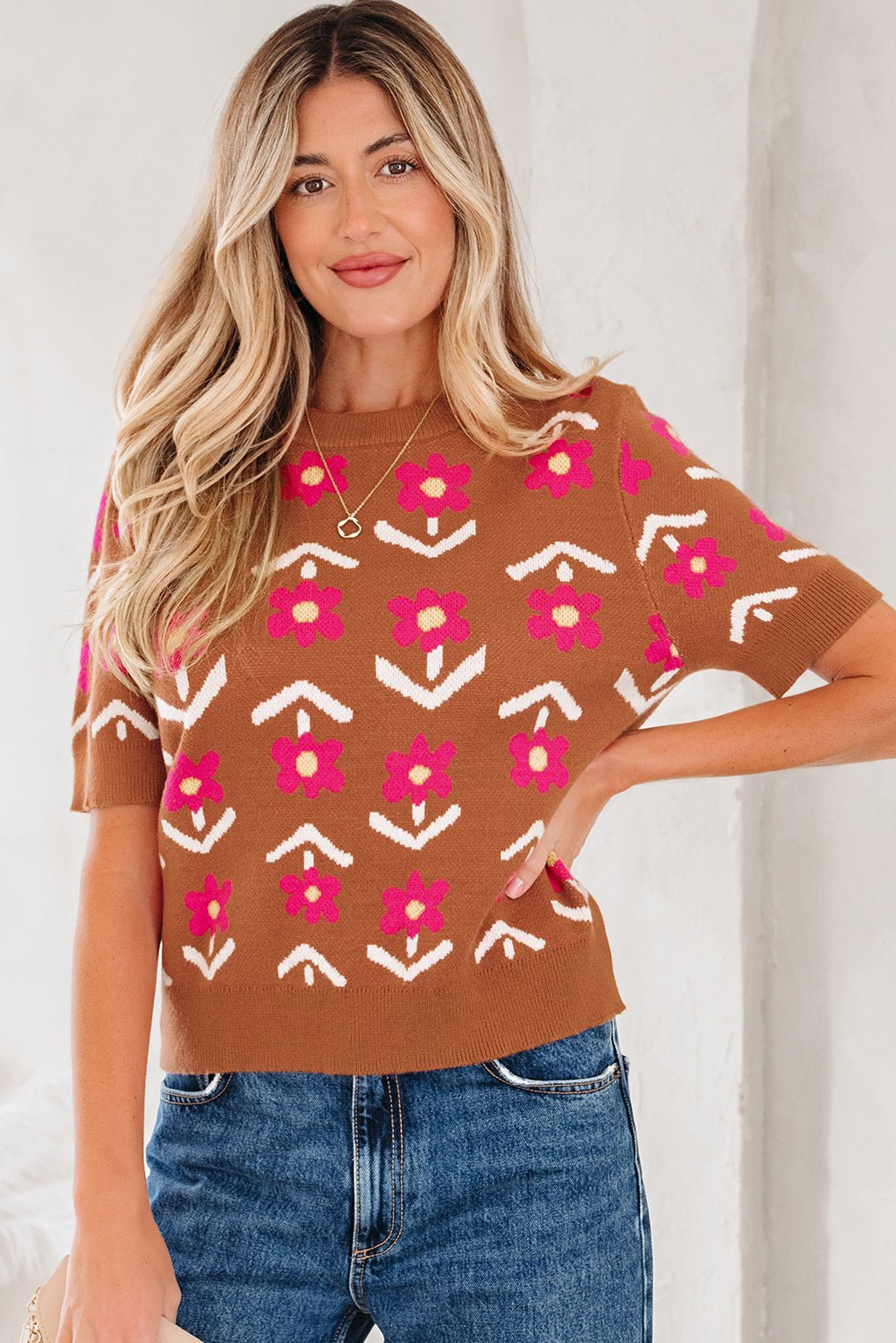 Karla Short Puff Sleeve Sweater - Hello Beautiful Boutique15% OFFThreaded Pear