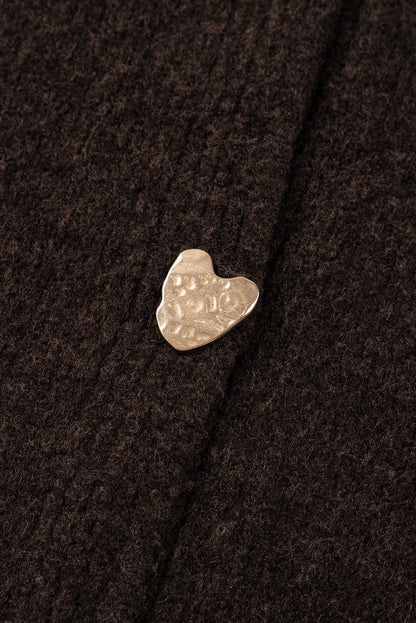 Kassidy Heart Metal Cardigan Sweater - Hello Beautiful BoutiqueCardigansThreaded Pear
