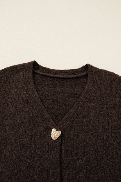 Kassidy Heart Metal Cardigan Sweater - Hello Beautiful BoutiqueCardigansThreaded Pear