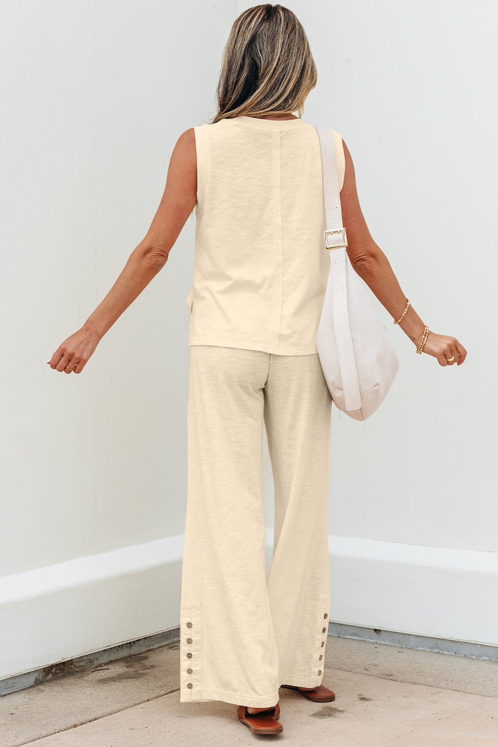 Kassidy Solid Color Tank Top Set - Hello Beautiful BoutiquePant SetsThreaded Pear