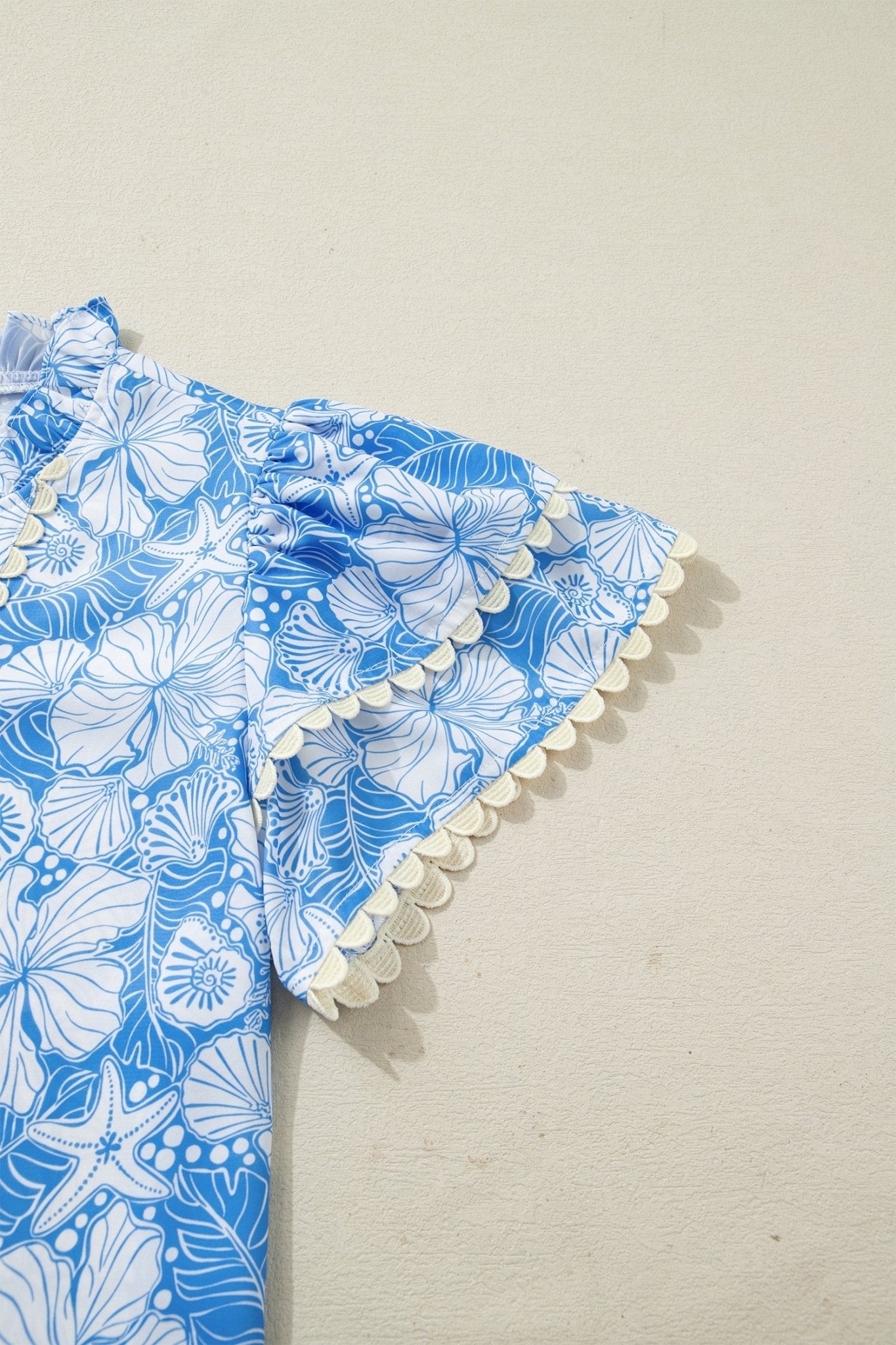 Kataleya Trim Short Sleeve Blouse - Hello Beautiful BoutiqueBlouses & ShirtsThreaded Pear
