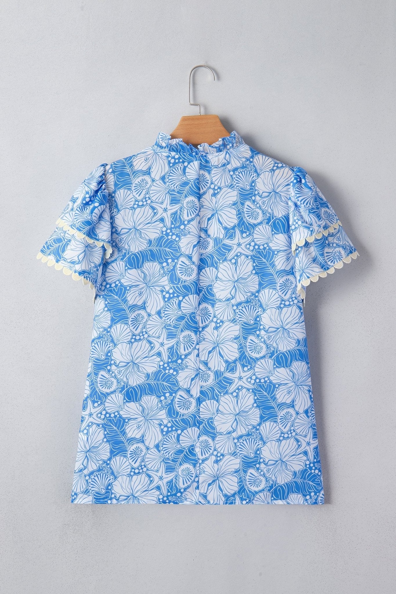 Kataleya Trim Short Sleeve Blouse - Hello Beautiful BoutiqueBlouses & ShirtsThreaded Pear