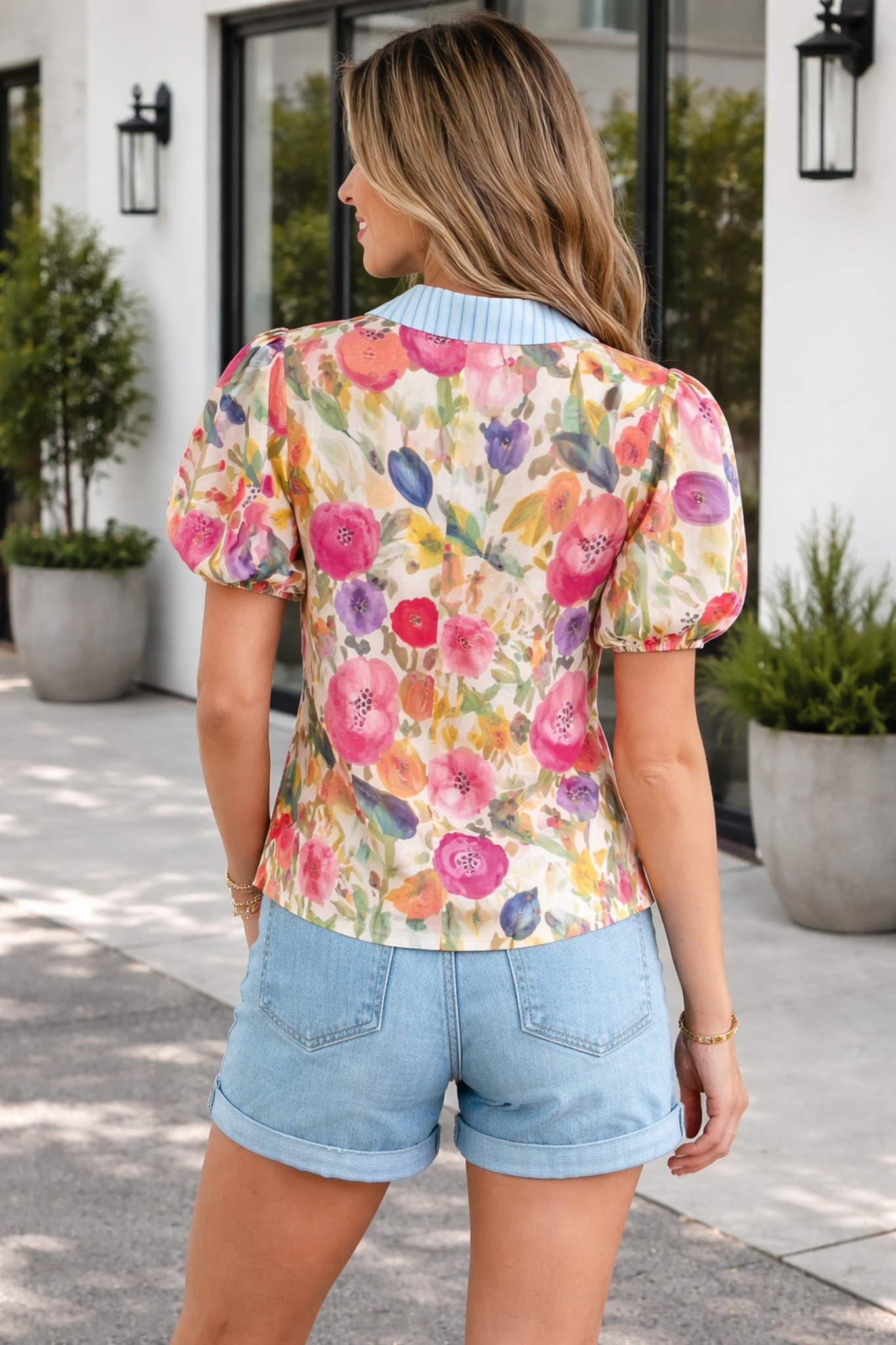 Kate Puff Sleeve Cotton Blouse - Hello Beautiful BoutiqueBlouses & ShirtsThreaded Pear