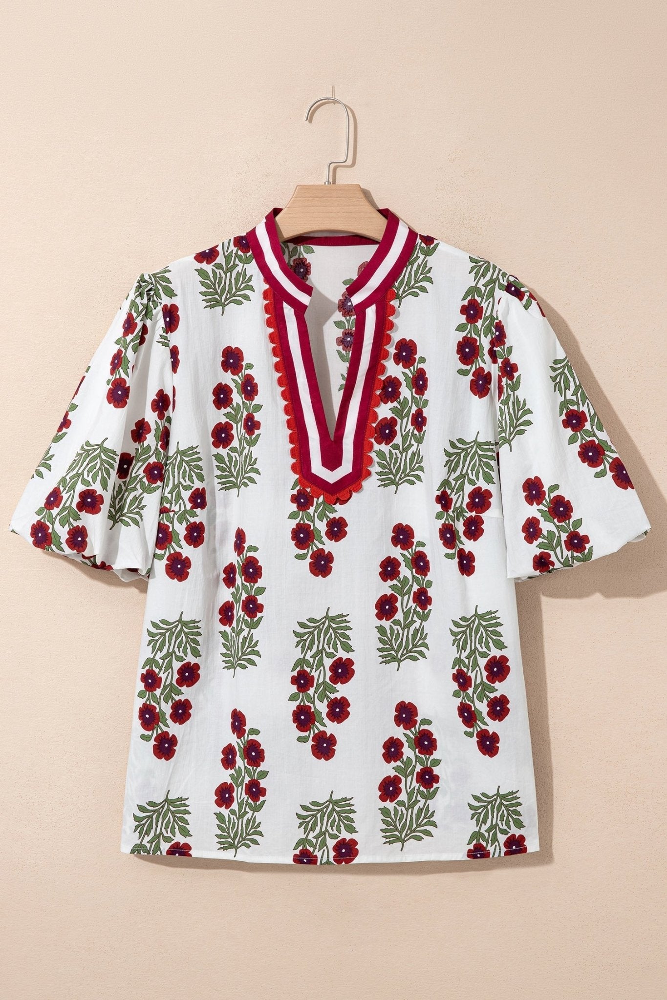 Katherine Short Sleeve Cotton PLUS Blouse - Hello Beautiful BoutiquePlus Size Blouses & ShirtsThreaded Pear