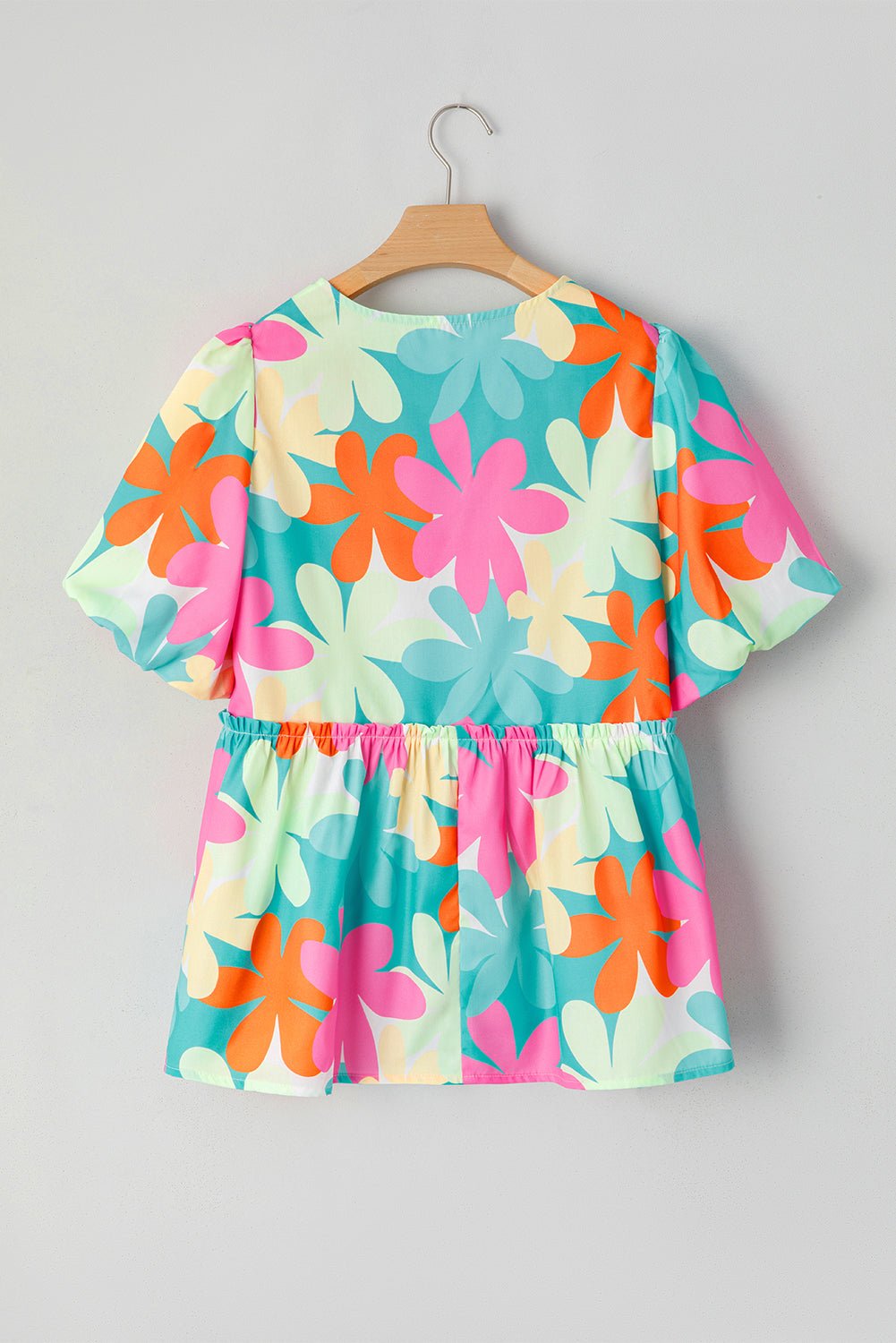 Kathryn Bubble Sleeve Peplum Blouse - Hello Beautiful BoutiqueBlouses & ShirtsThreaded Pear