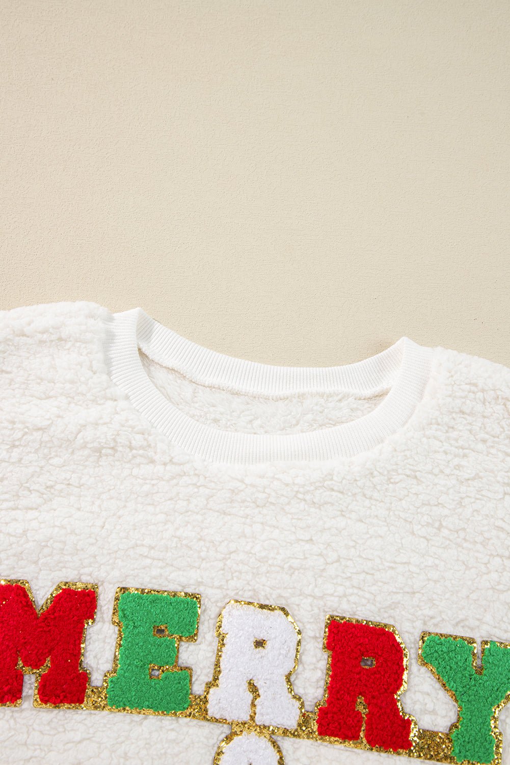 Katie Chenille Graphic Sherpa Sweatshirt - Hello Beautiful BoutiqueSweatshirts & HoodiesThreaded Pear