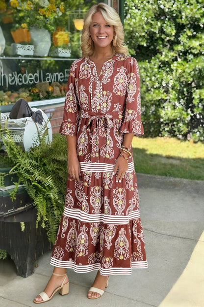 Katie Trim Tiered Maxi Dress - Hello Beautiful BoutiqueMaxi DressesThreaded Pear