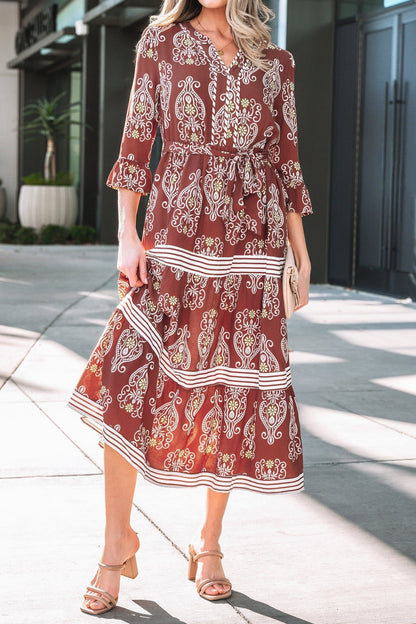Katie Trim Tiered Maxi Dress - Hello Beautiful BoutiqueMaxi DressesThreaded Pear
