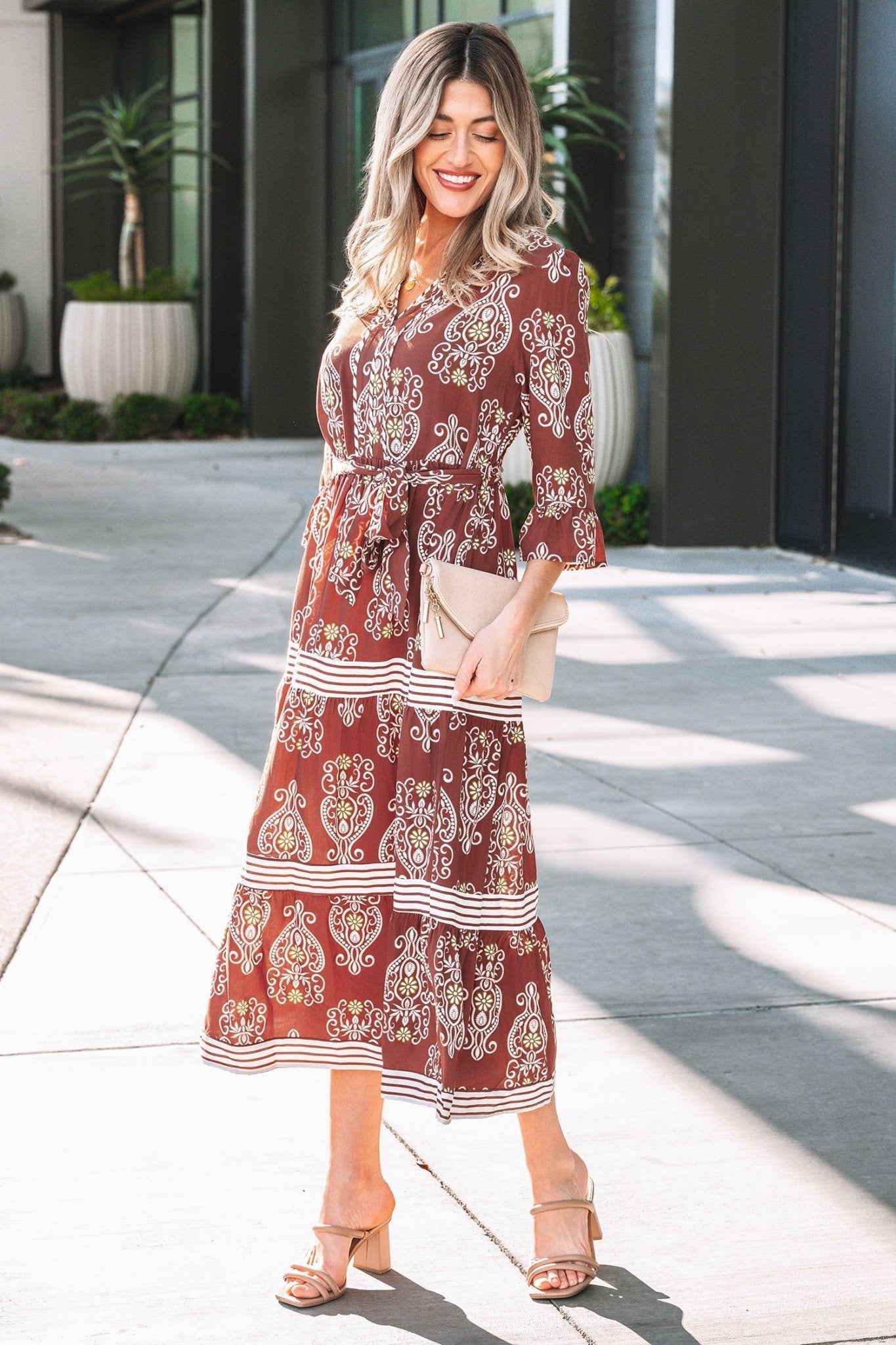 Katie Trim Tiered Maxi Dress - Hello Beautiful BoutiqueMaxi DressesThreaded Pear