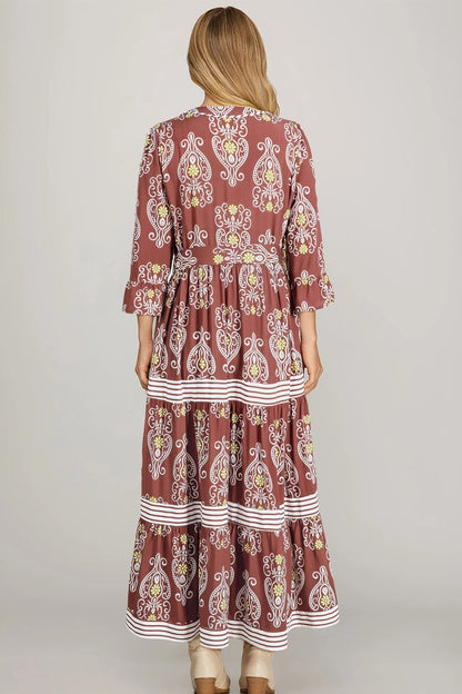 Katie Trim Tiered Maxi Dress - Hello Beautiful BoutiqueMaxi DressesThreaded Pear