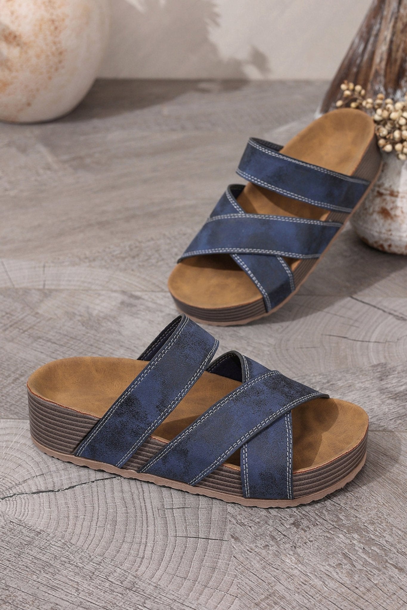 Kayla Band Retro Platform Slippers - Hello Beautiful BoutiqueSlippersThreaded Pear