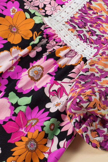 Kayla Floral Mixed Print Blouse - Hello Beautiful BoutiqueBlouses & ShirtsThreaded Pear