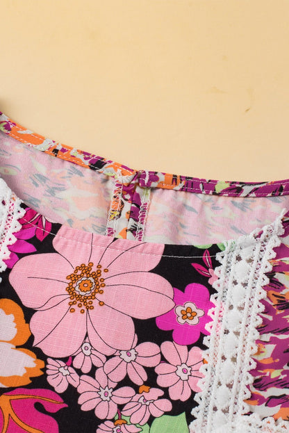 Kayla Floral Mixed Print Blouse - Hello Beautiful BoutiqueBlouses & ShirtsThreaded Pear