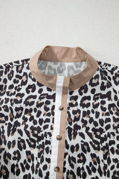 Kayleigh Print Contrast Trim Long Sleeve PLUS Top - Hello Beautiful BoutiquePlus Size Long Sleeve TopsThreaded Pear