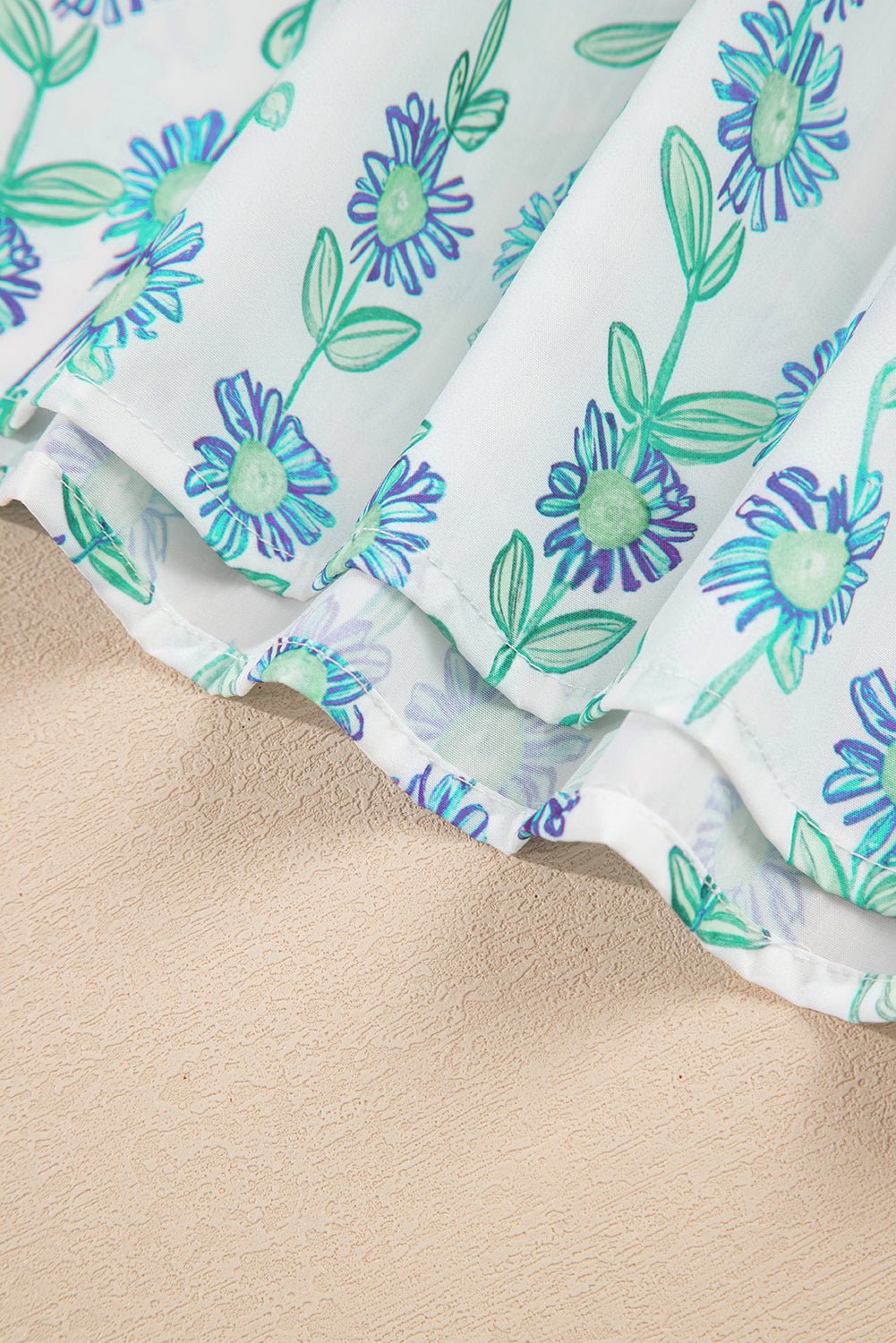 Keilani Patchwork Flutter Sleeve Blouse - Hello Beautiful BoutiqueBlouses & ShirtsThreaded Pear