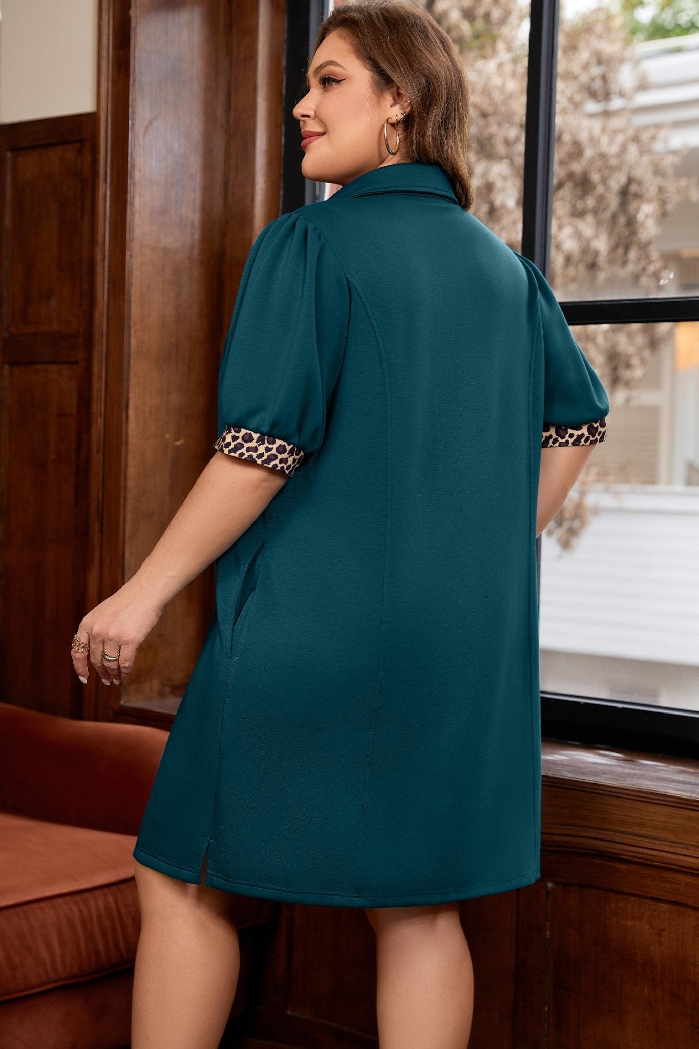 Keily Zip Collared Mini PLUS Dress - Hello Beautiful BoutiquePre Order Plus SizeThreaded Pear