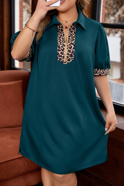 Keily Zip Collared Mini PLUS Dress - Hello Beautiful BoutiquePre Order Plus SizeThreaded Pear