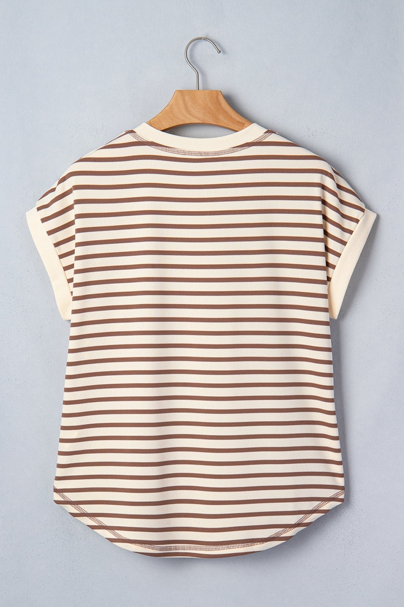 Keira Stripe Half T Shirt - Hello Beautiful BoutiqueTops & TeesThreaded Pear