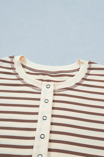 Keira Stripe Half T Shirt - Hello Beautiful BoutiqueTops & TeesThreaded Pear