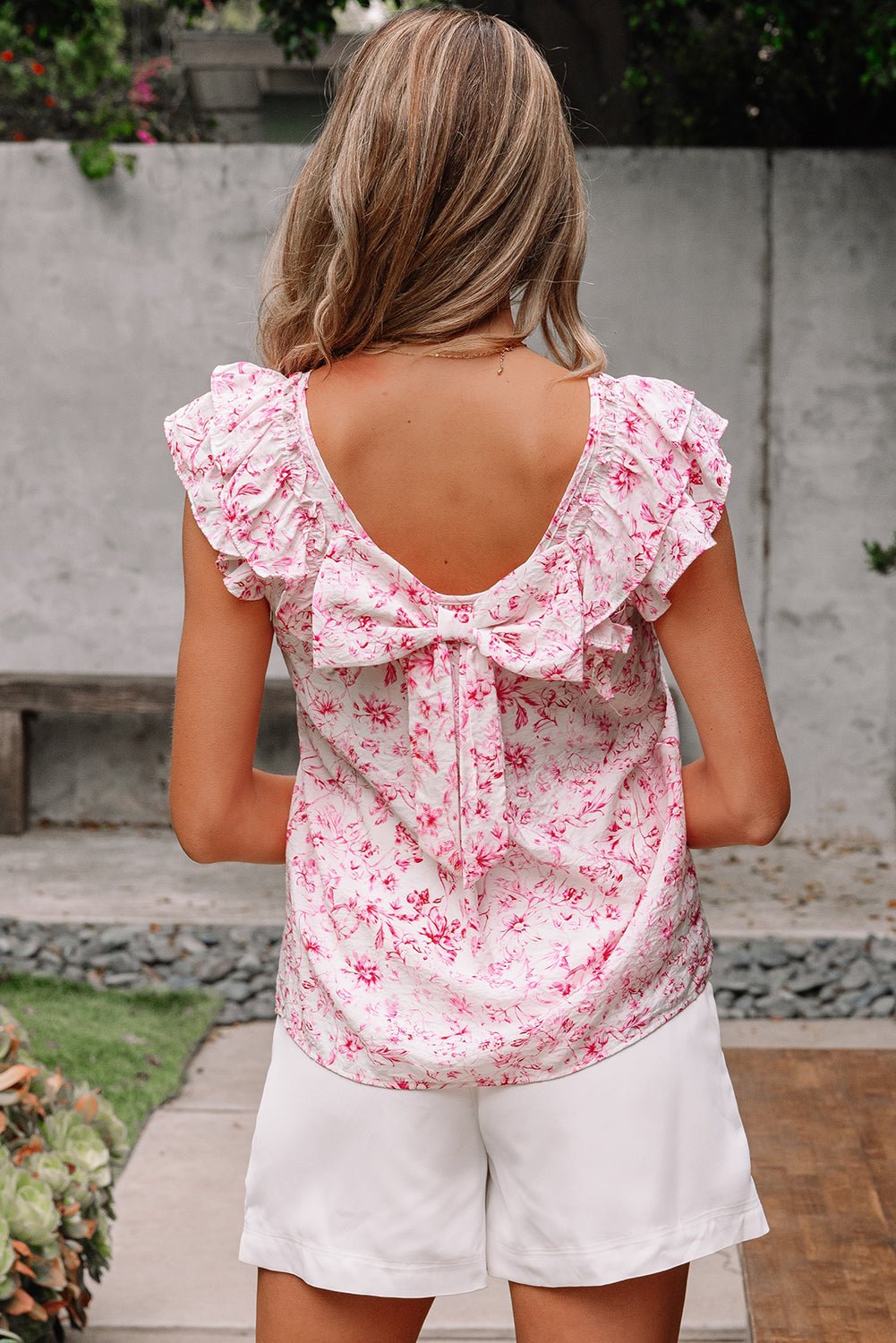 Kelly Bow Back Square Blouse - Hello Beautiful BoutiqueBlouses & ShirtsThreaded Pear