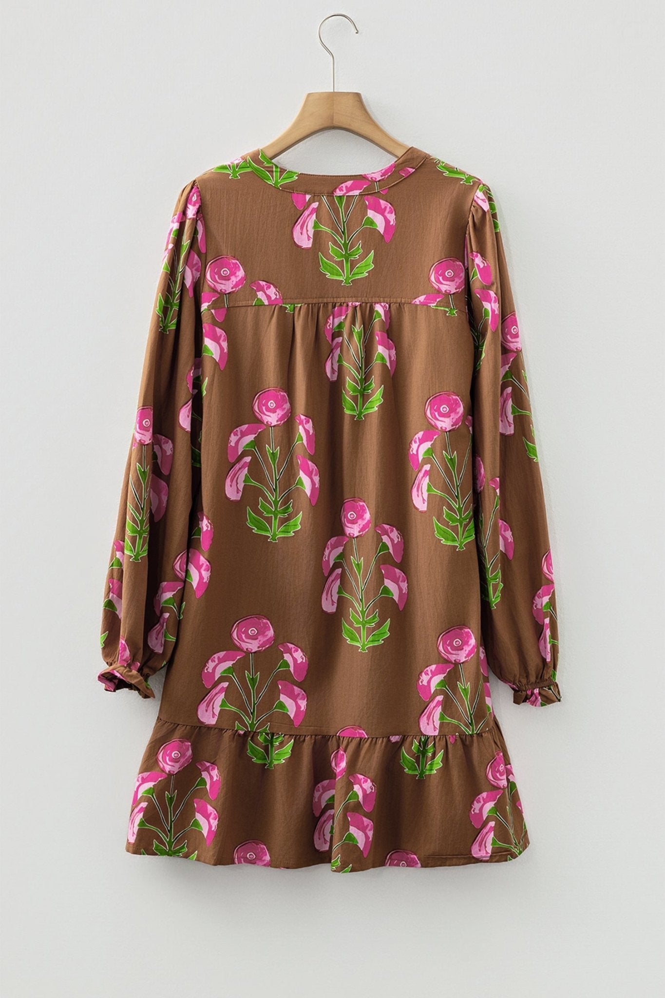 Kelly Hem Puff Sleeve Dress - Hello Beautiful BoutiqueFloral DressesThreaded Pear