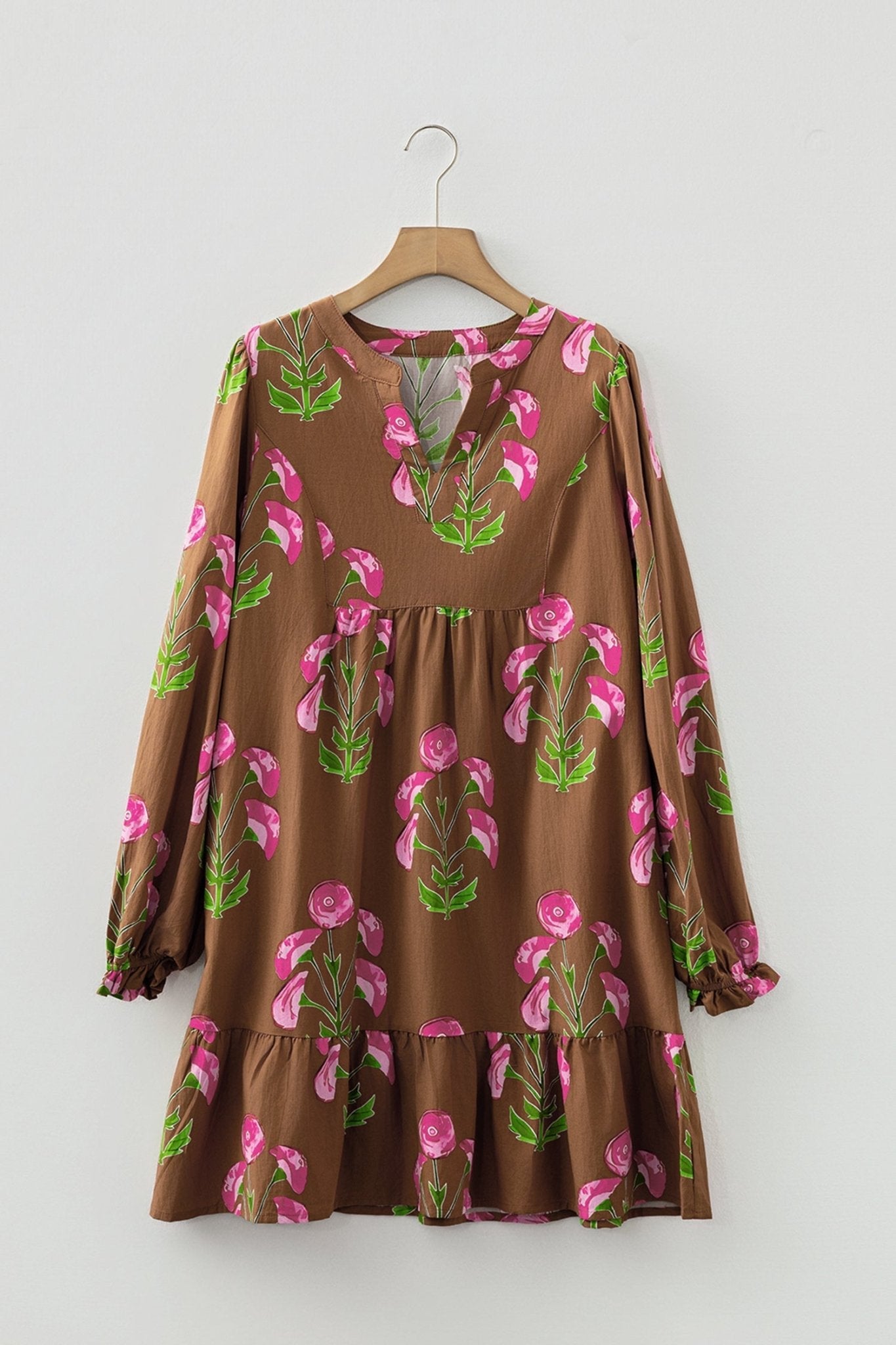 Kelly Hem Puff Sleeve Dress - Hello Beautiful BoutiqueFloral DressesThreaded Pear