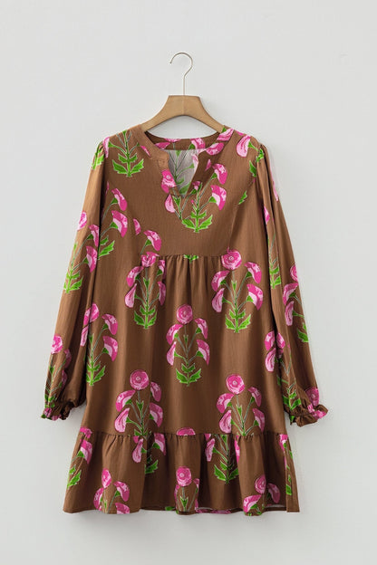 Kelly Hem Puff Sleeve Dress - Hello Beautiful BoutiqueFloral DressesThreaded Pear