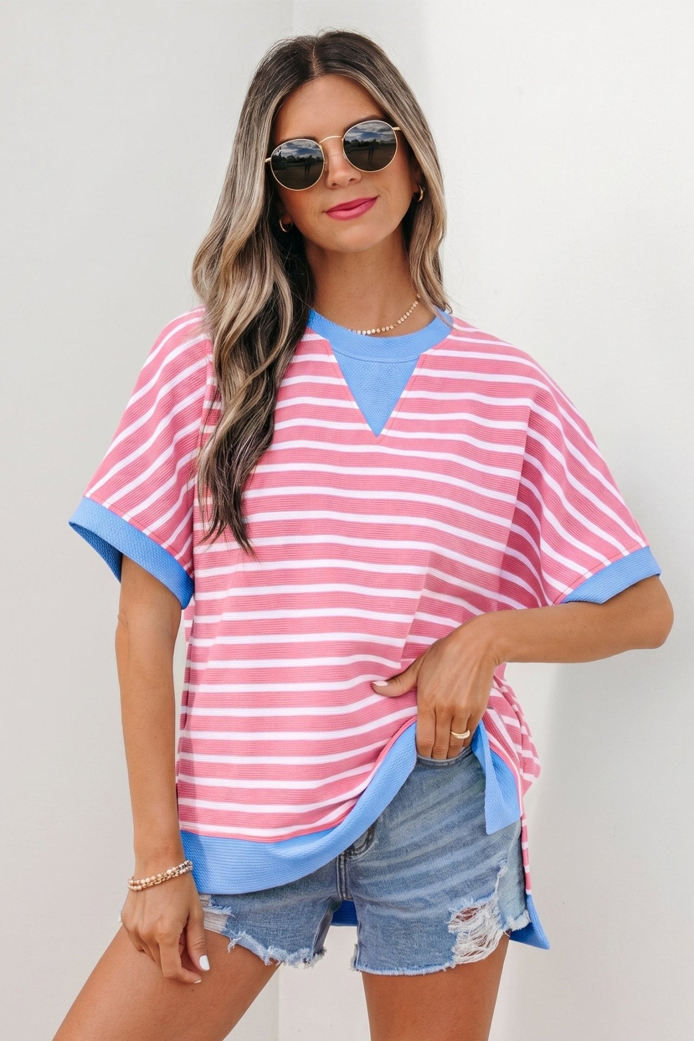 Kelly Loose Short Sleeve Top - Hello Beautiful BoutiqueTops & TeesThreaded Pear
