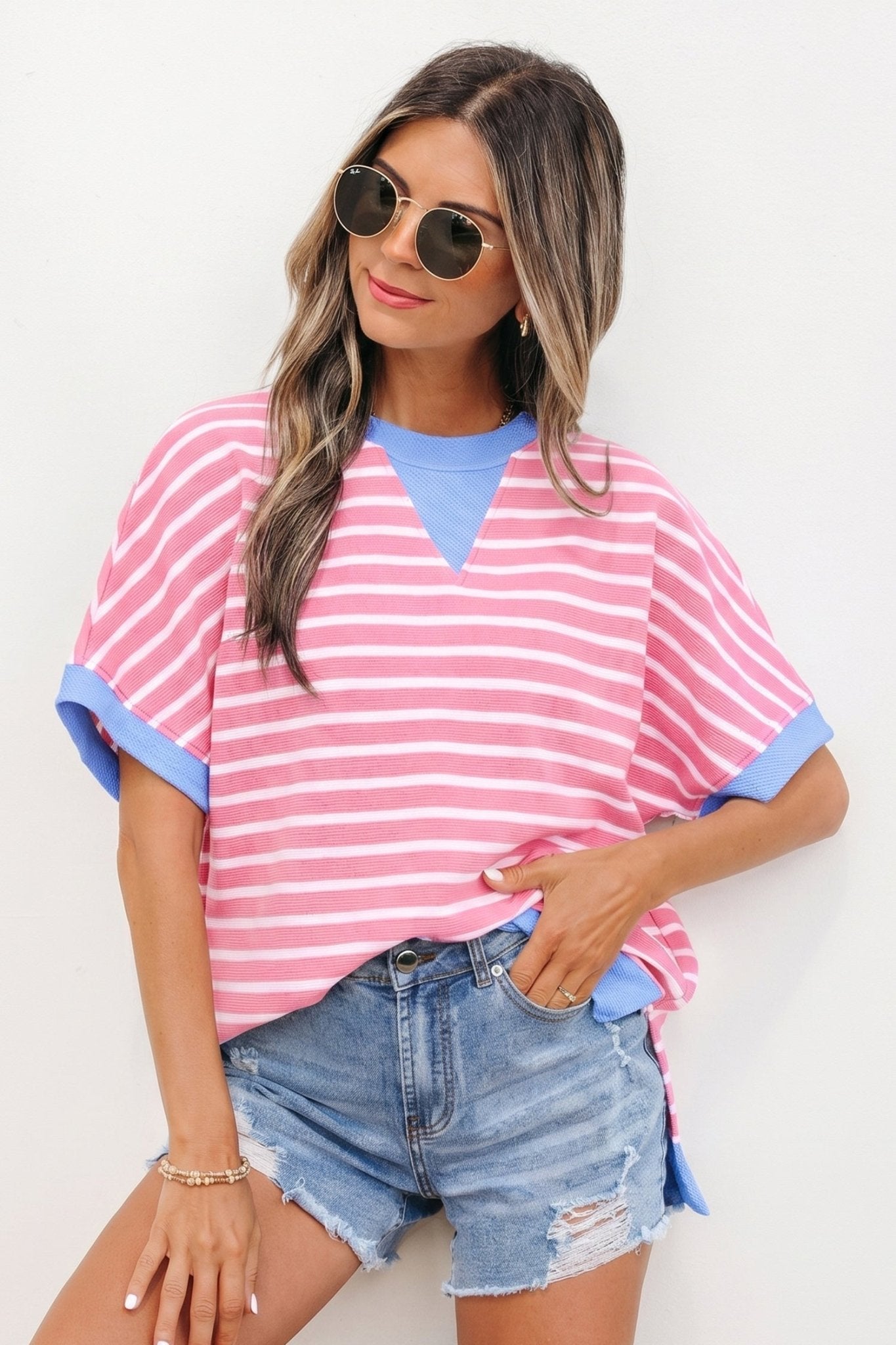 Kelly Loose Short Sleeve Top - Hello Beautiful BoutiqueTops & TeesThreaded Pear