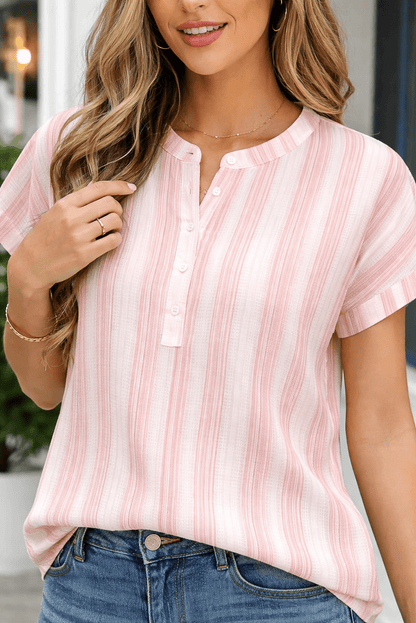 Kelly Short Sleeve Casual Blouse - Hello Beautiful BoutiqueBlouses & ShirtsThreaded Pear