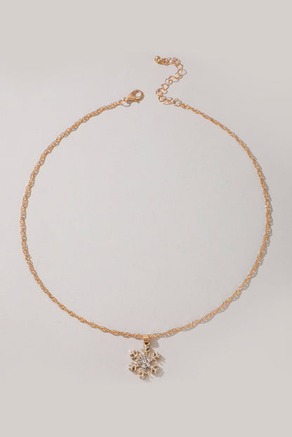 Kelsey Snowflake Christmas Fashion Necklace - Hello Beautiful BoutiqueJewelryThreaded Pear