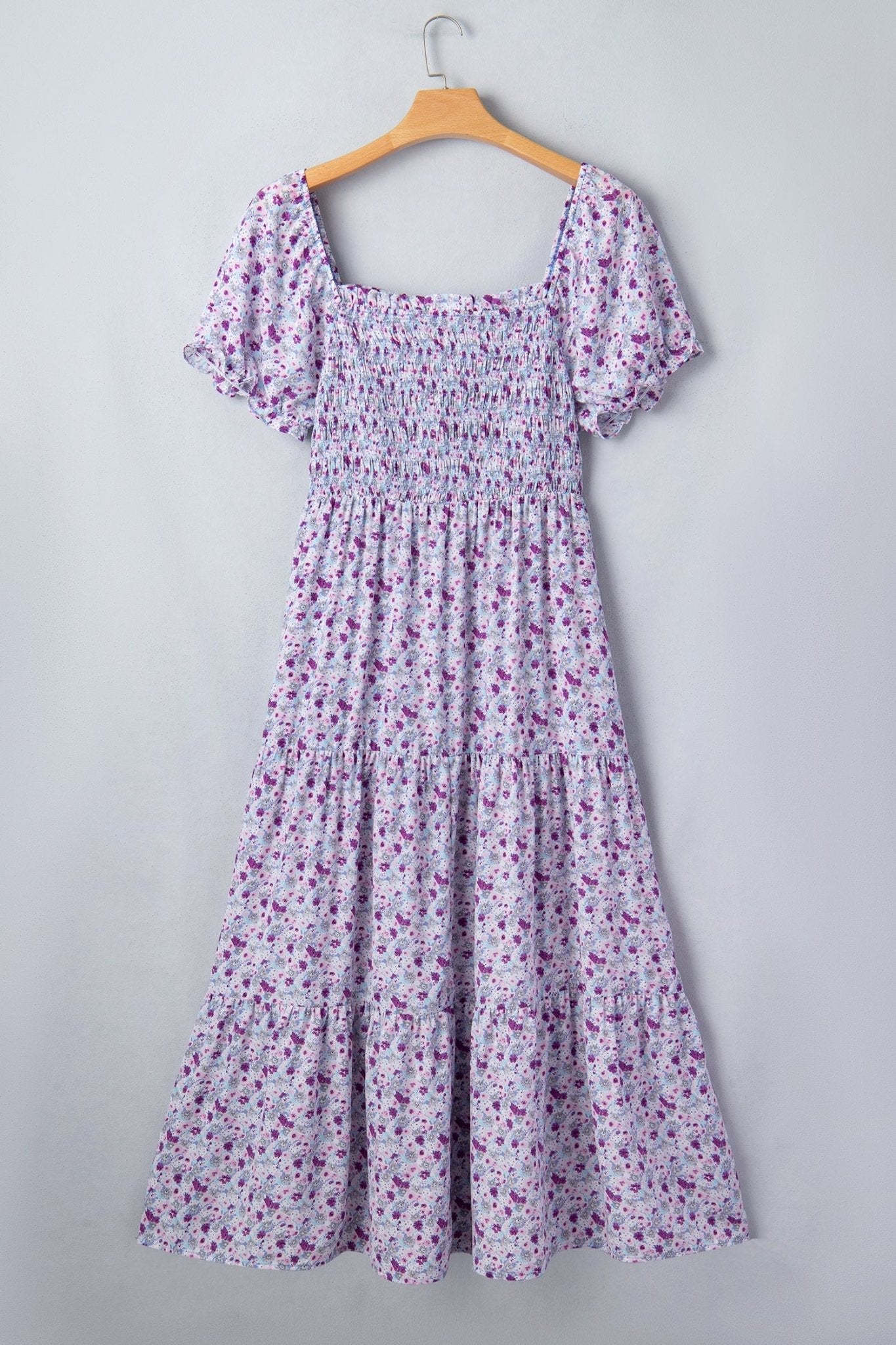 Kelsey Square Smocked Maxi PLUS Dress - Hello Beautiful BoutiquePlus Size Maxi DressesThreaded Pear