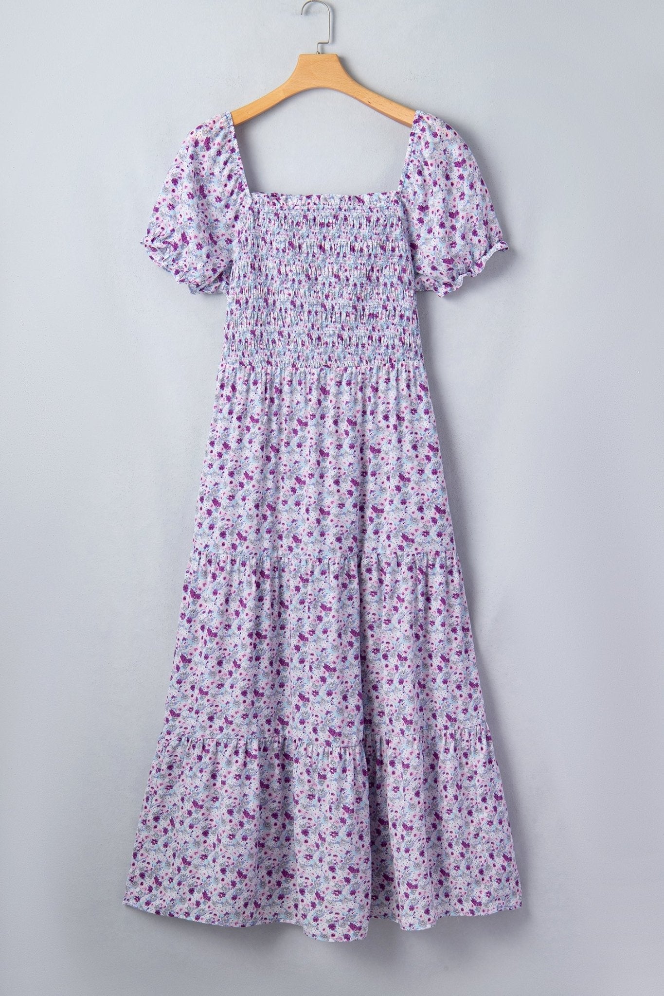Kelsey Square Smocked Maxi PLUS Dress - Hello Beautiful BoutiquePlus Size Maxi DressesThreaded Pear