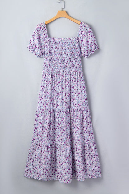 Kelsey Square Smocked Maxi PLUS Dress - Hello Beautiful BoutiquePlus Size Maxi DressesThreaded Pear